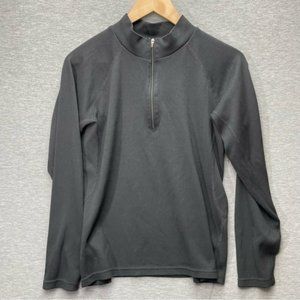 Avia Womens Black Quarter Zip Pullover Size Medium Long Sleeve